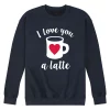 Men's Love You A Latte Sweatshirt -Cotton Sales Store 6035684 Navy