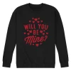 Men's Will You Be Mine Sweatshirt -Cotton Sales Store 6035687 Black