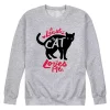 Men's My Cat Loves Me Sweatshirt -Cotton Sales Store 6035688 Gray