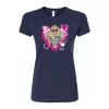 Juniors' Barbie Hearts Fitted Graphic Tee -Cotton Sales Store 6108361 Navy