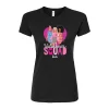 Juniors' Barbie Valentine's Squad Fitted Graphic Tee -Cotton Sales Store 6108362 Black