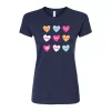 Juniors' Barbie Candy Hearts Fitted Graphic Tee -Cotton Sales Store 6108369 Navy
