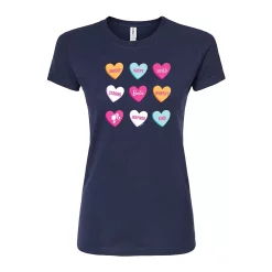 Juniors' Barbie Candy Hearts Fitted Graphic Tee