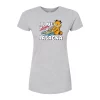 Juniors' Garfield "I Love Lasagna" Valentine's Fitted Graphic Tee -Cotton Sales Store 6108388