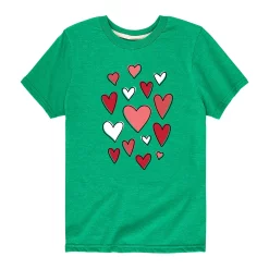 Boys 8-20 Scattered Hearts Graphic Tee