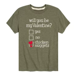 Boys 8-20 Will You Be My Valentine Tee -Cotton Sales Store 6108732 Green