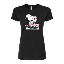 Juniors' Peanuts Snoopy "Be Mine" Valentine's Graphic Tee
