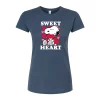 Juniors' Peanuts "Sweetheart" Graphic Tee -Cotton Sales Store 6109014 Blue