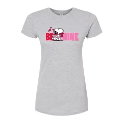 Juniors' Peanuts "Be Mine" Snoopy Graphic Tee