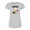 Juniors' Peanuts Charlie Brown "Give Love" Graphic Tee -Cotton Sales Store 6109026