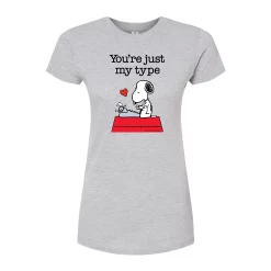 Juniors' Peanuts "My Type" Snoopy Graphic Tee