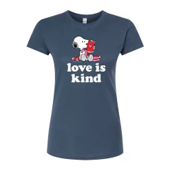 Juniors' Peanuts "Love Is Kind" Graphic Tee