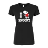 Juniors' Peanuts "I Love Snoopy" Graphic Tee -Cotton Sales Store 6109031 Black