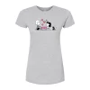 Juniors' Peanuts Piano Hearts Lucy & Schroeder Graphic Tee -Cotton Sales Store 6109038