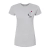 Juniors' Peanuts Snoopy Heart Graphic Tee -Cotton Sales Store 6109056 Gray