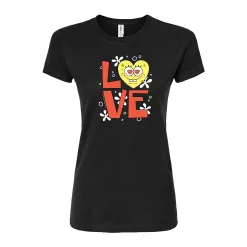 Juniors' SpongeBob "Love" Fitted Graphic Tee