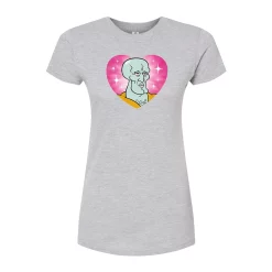 Juniors' SpongeBob Handsome Squidward Fitted Graphic Tee
