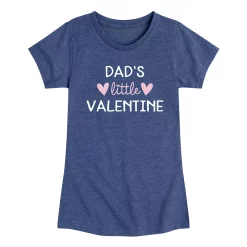 Girls 7-16 Dads Little Valentine Graphic Tee